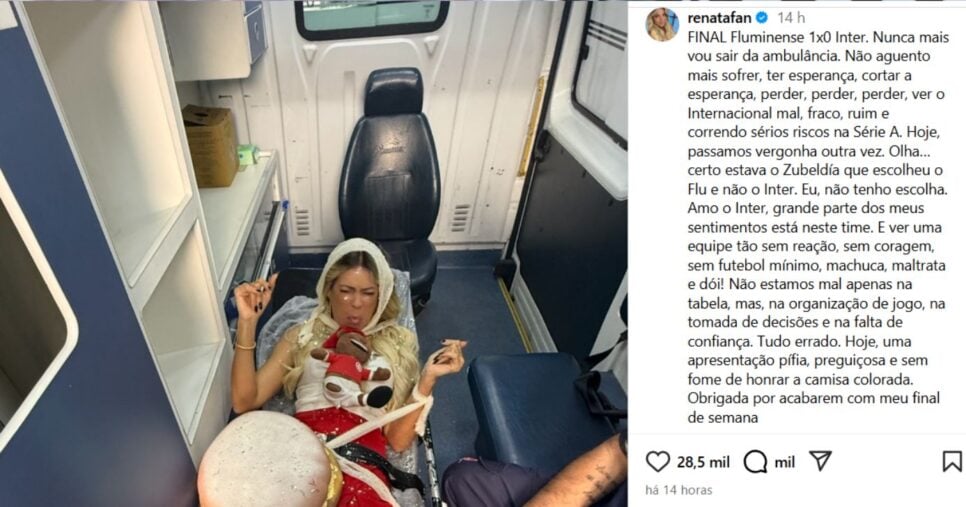 Renata Fan faz publicação sobre o Inter - Foto: Instagram
