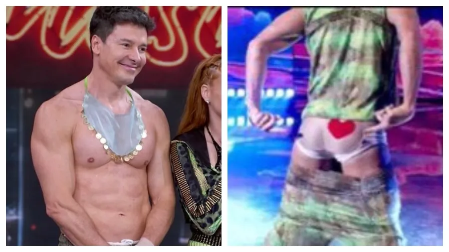 Rodrigo Faro causou ao tirar a camisa e mostrou o bumbum no Dança dos Famosos (Foto: Reprodução/ Internet)