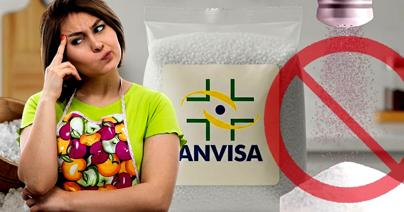 Sal popular é retirado das prateleiras e ANVISA faz um alerta (Foto Reprodução/Montagem/Lennita/TV Foco/Canva/GMN)