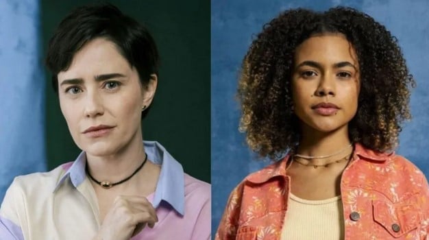 Samira (Fernanda Vasconcellos) e Joélly (Alana Cabral) em Três Graças (Foto: Reprodução / Globo)