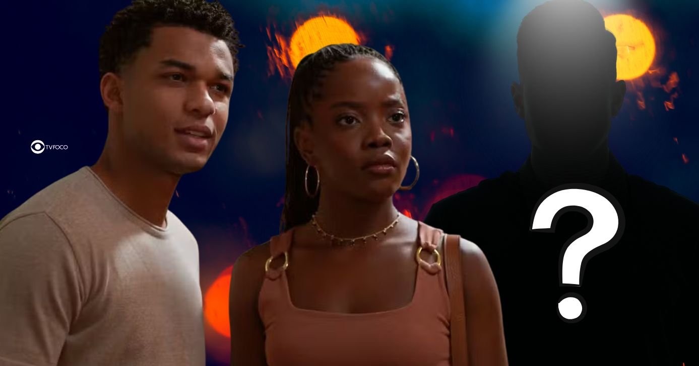 Samuel, Leo e ilustração de homem misterioso (Foto: Reprodução / Globo / Montagem TV Foco)