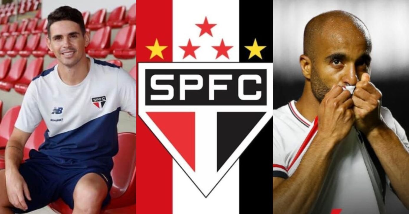 Oscar e Lucas Moura entram na corda bamba do São Paulo - Montagem/Instagram