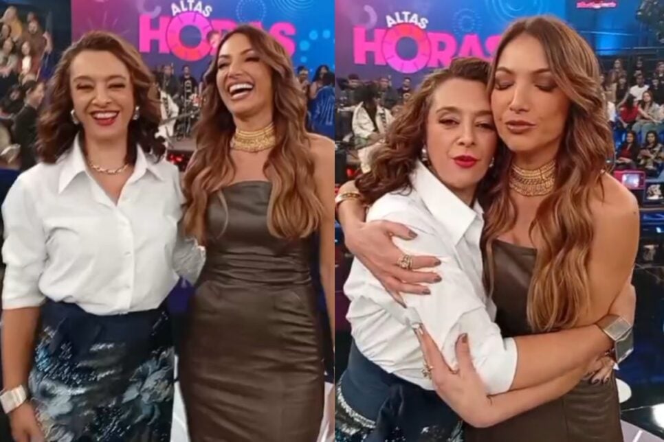 Cátia Fonseca e Patrícia Poeta durante o Altas Horas (Foto: Reprodução/ Internet)