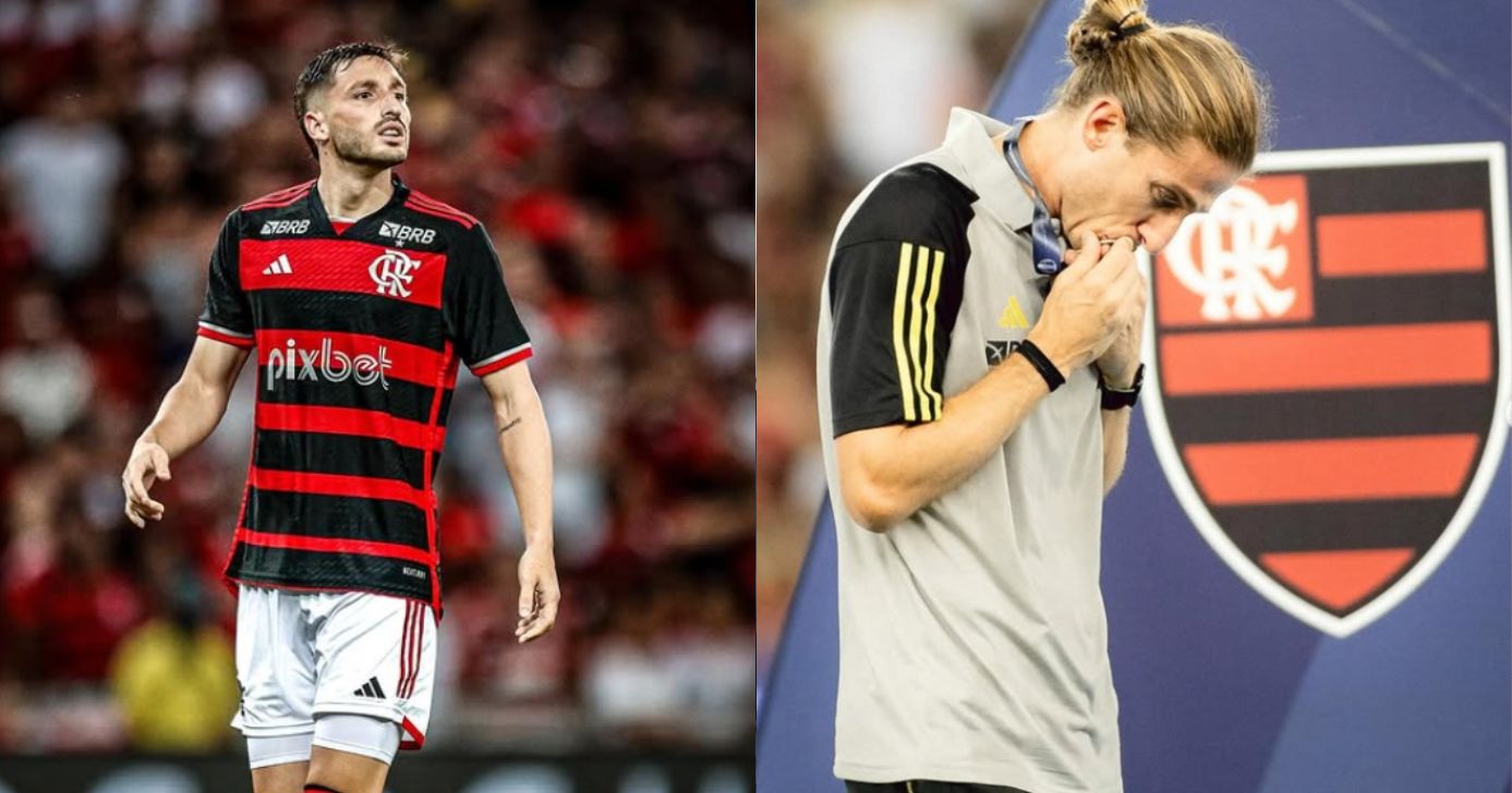 Filipe Luís toma decisão no Flamengo e comunica adeus de Matías Viña - Montagem/Instagram