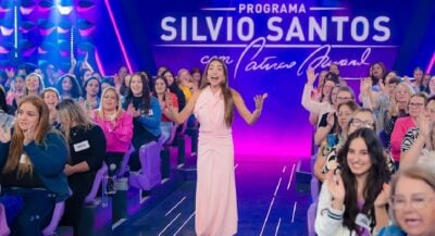 Patricia Abravanel no “Programa Silvio Santos” (Créditos: Gabriel Cardoso/ SBT)