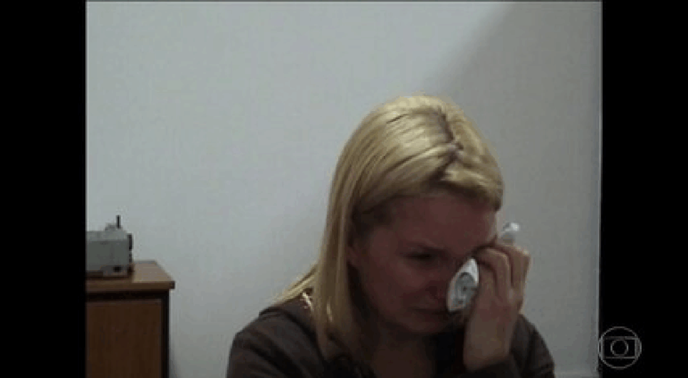 Elize Matsunaga chorando (Foto: Reprodução/Globo)