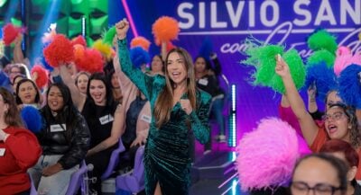 Patricia Abravanel no “Programa Silvio Santos” (Créditos: Gabriel Cardoso/ SBT)