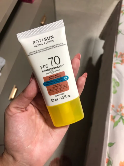 Protetor Solar Facial Antioxidante FPS 70 Boti.Sun Ultra Fluido - Foto: Internet