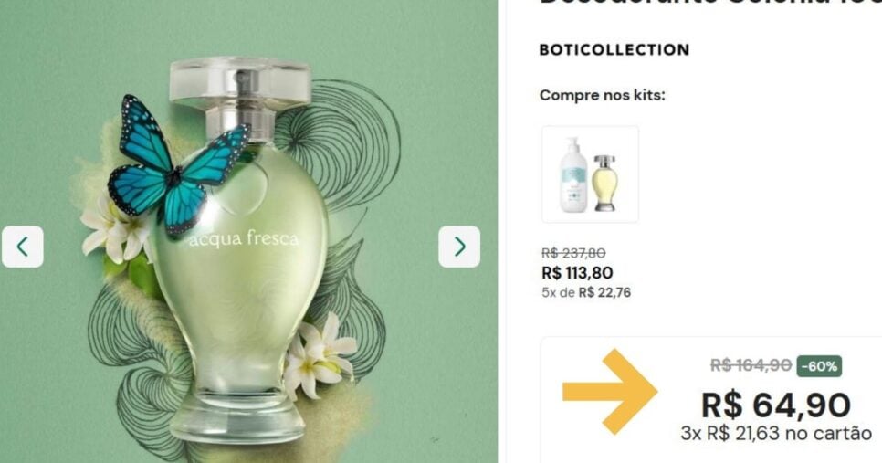 Boticollection Acqua Fresca (Foto Reprodução/Montagem/Lennita/TV Foco/Boticário)