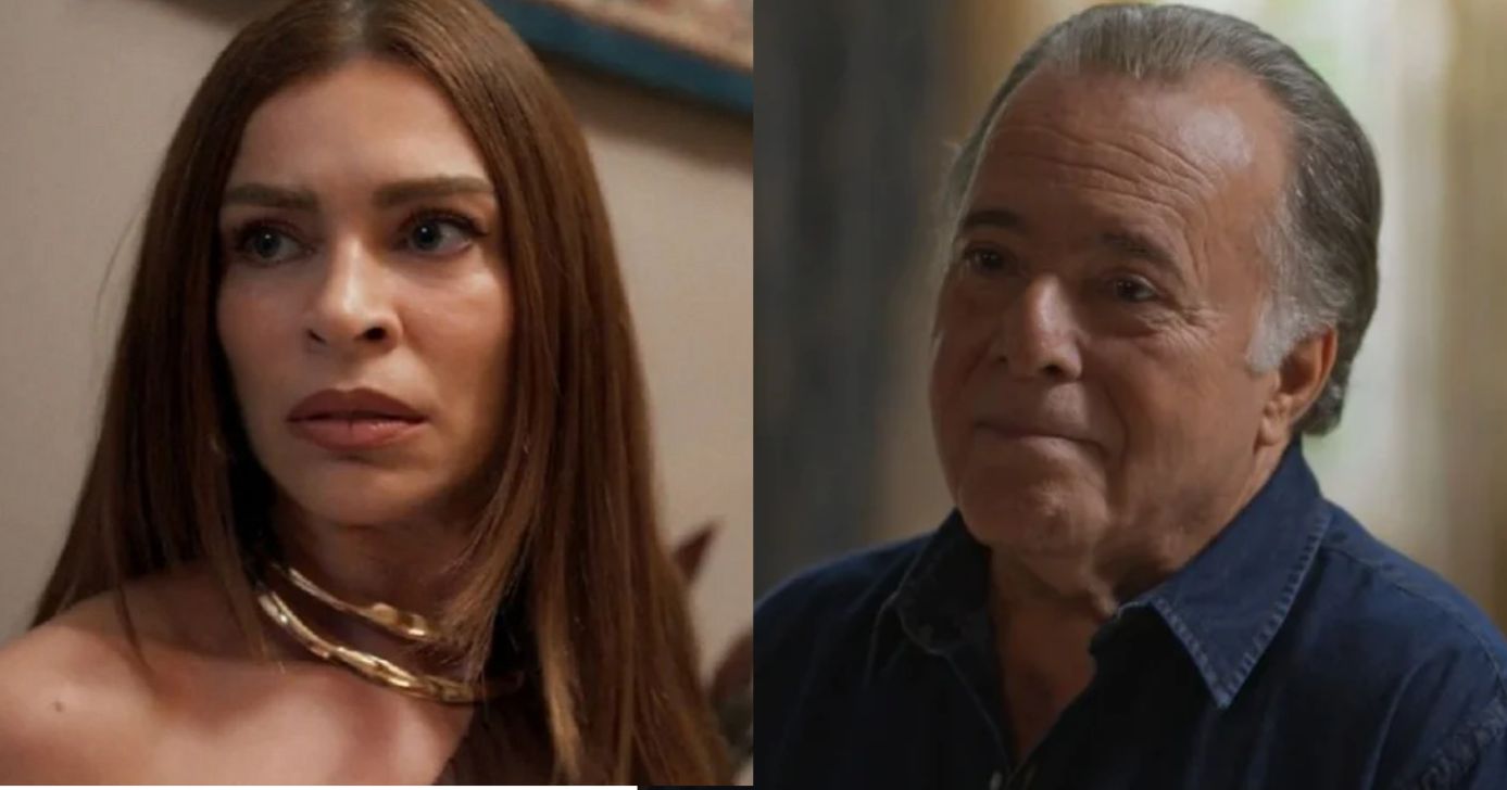 Arminda (Grazi Massafera) em Três Graças e Abel (Tony Ramos) em Dona de Mim (Fotos: Reproduções / Globo)