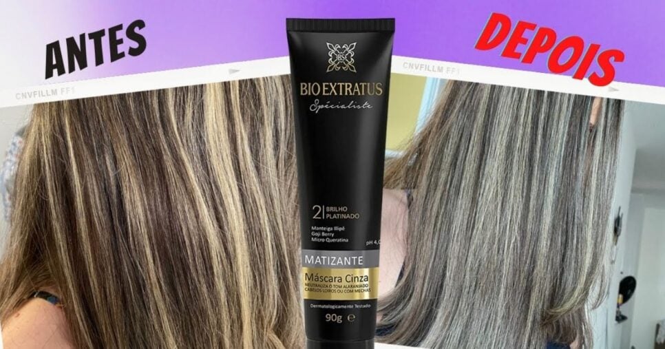 Máscara Bio Extratus Matizante Cinza (Foto Reprodução/YouTube)