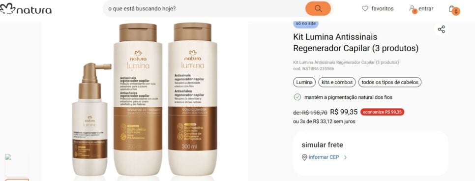 Promoção Natura (Foto Reprodução/Site oficial)