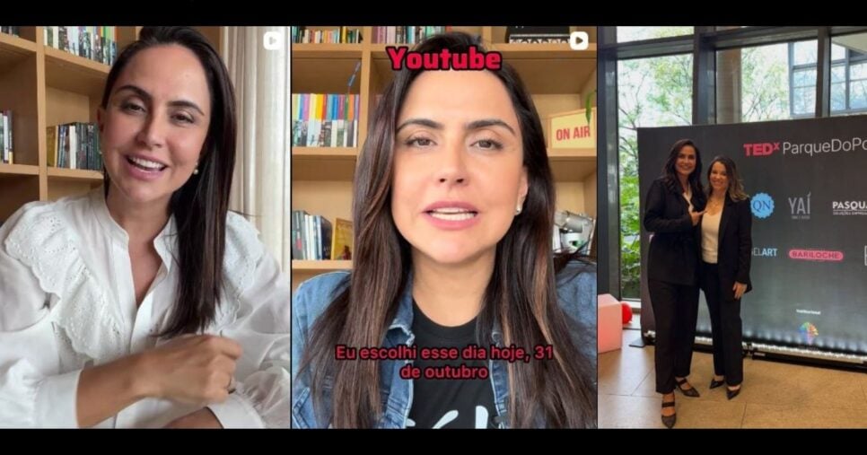 Carla Cecato participa de palestras e anunciou saída da política (Foto Reprodução/Montagem/TV Foco/Instagram@carlacecato)