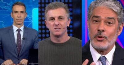 César Tralli / Luciano Huck / William Bonner - Fotos: Reprodução Globo