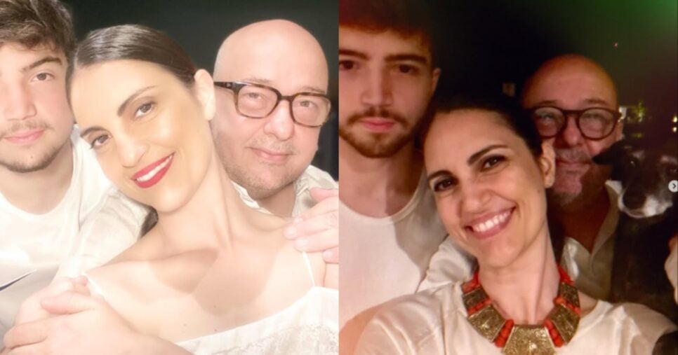 Chris Flores ao lado de seu marido e filho (Foto: Reprodução/ Instagram)