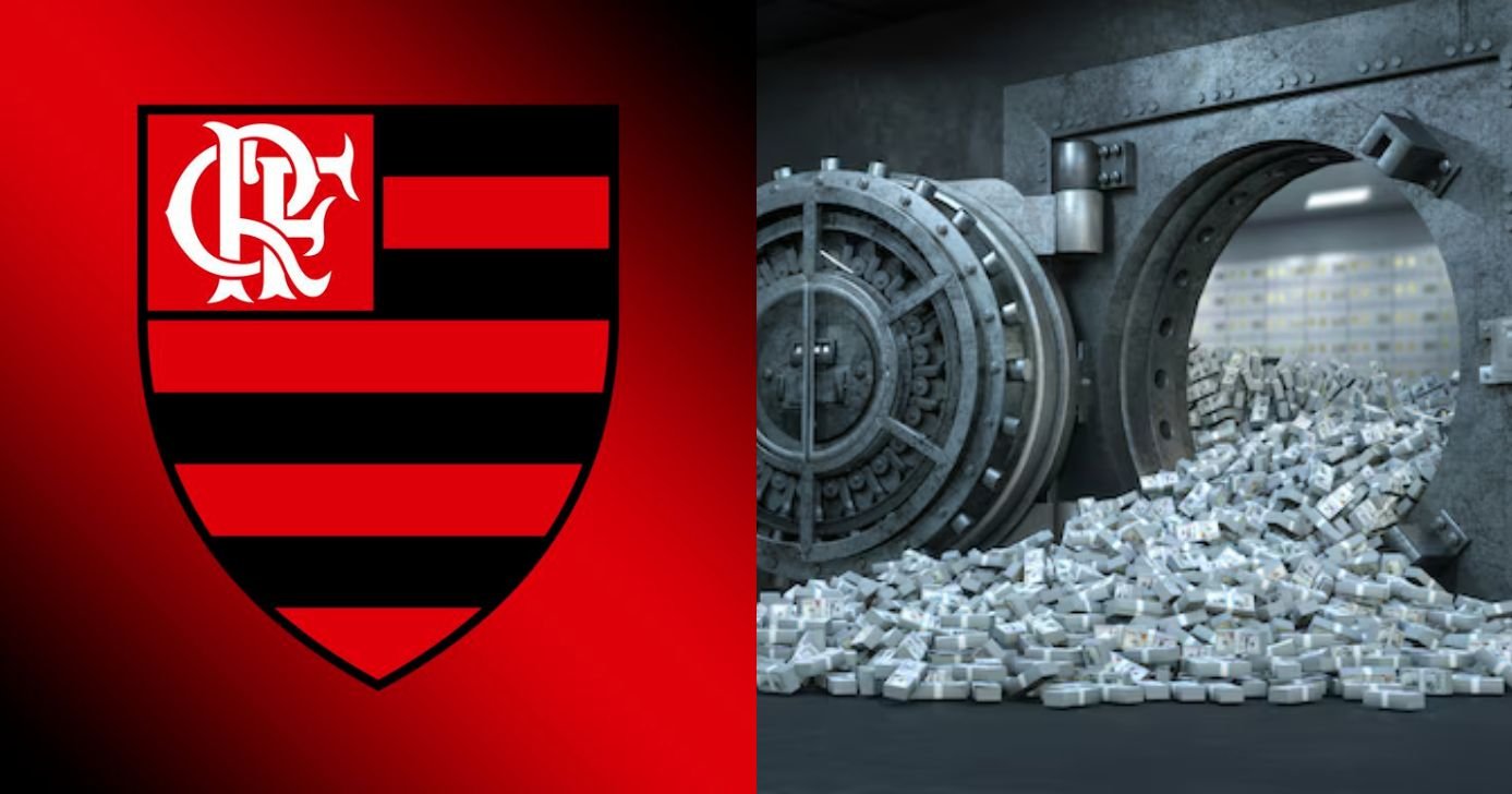 Logo do Flamengo e cofre de dinheiro - Foto: Montagem