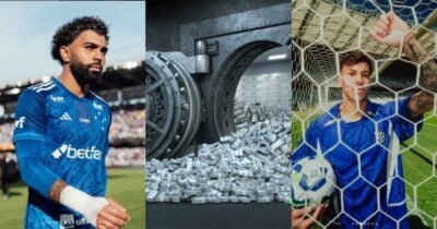 Enquanto Gabigol ganha R$ 2.4M por mês, o salário de Kaio Jorge no Cruzeiro - Foto: Montagem/Instagram