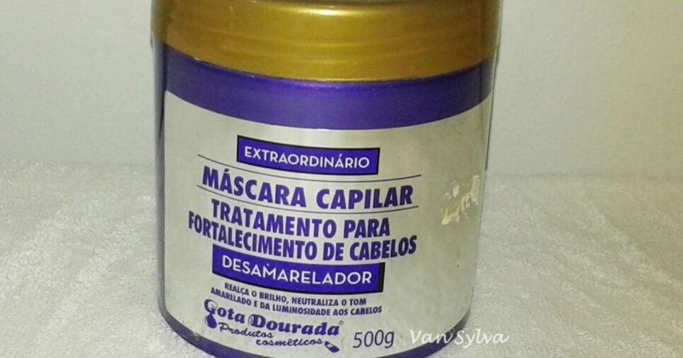 Gota Dourada Máscara Desamareladora