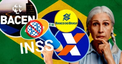Comunicado do Banco Central traz proibição de bancos como CAIXA e BB envolvendo as contas dos aposentados do INSS (Foto Reprodução/Montagem/TV Foco/Canva/Lennita/GMN)