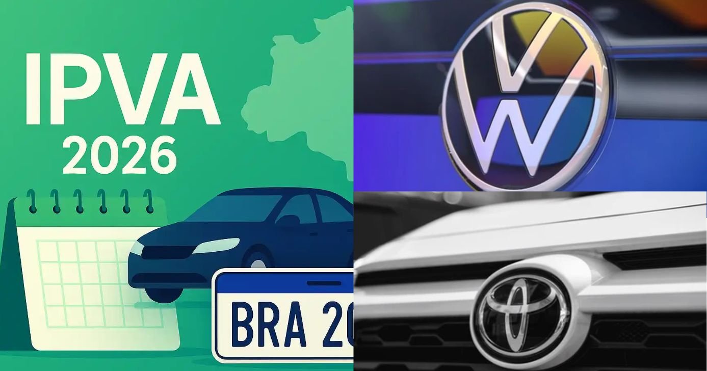 IPVA / Logo Volks / Logo Toyota - Montagem: TV FOCO