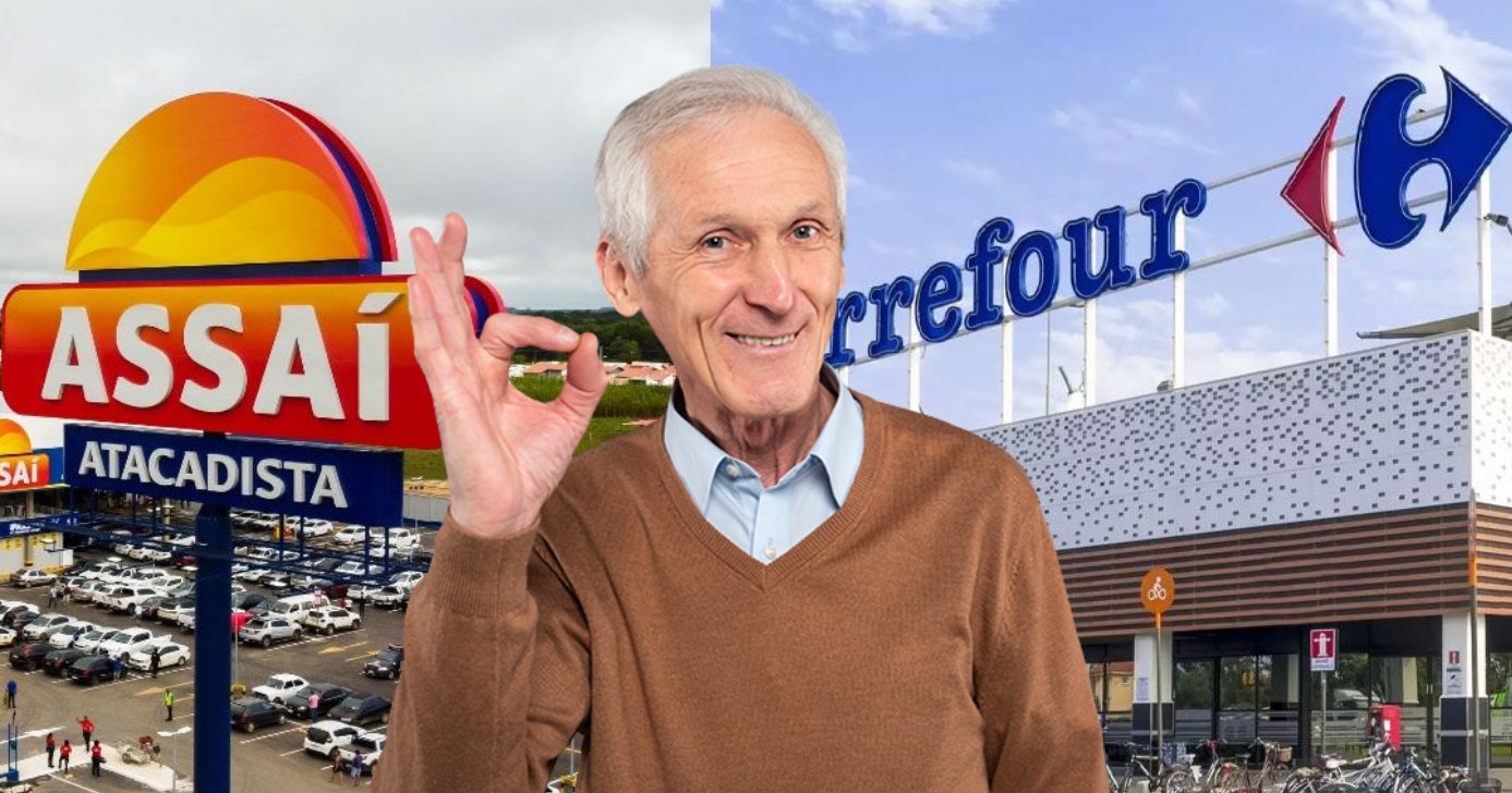 Idoso - Supermercado - Assaí e Carrefour (Foto: Reprodução)