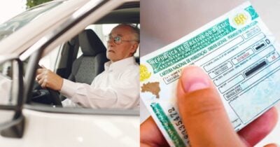 Idoso dirigindo e CNH (Foto: Reprodução/ Internet)