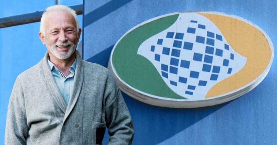 Idoso e logo do INSS (Fotos: Reproduções / Canva / Globo)