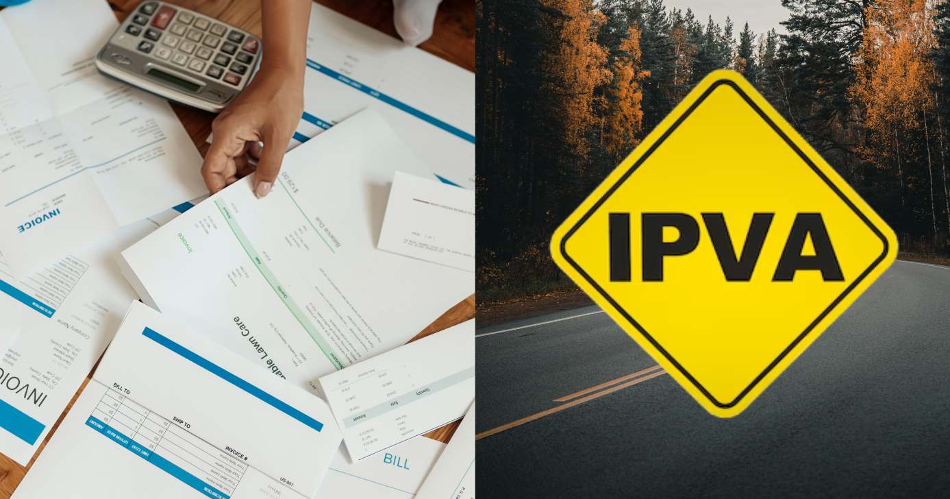 Ilustração dívidas e IPVA (Fotos: Canva)