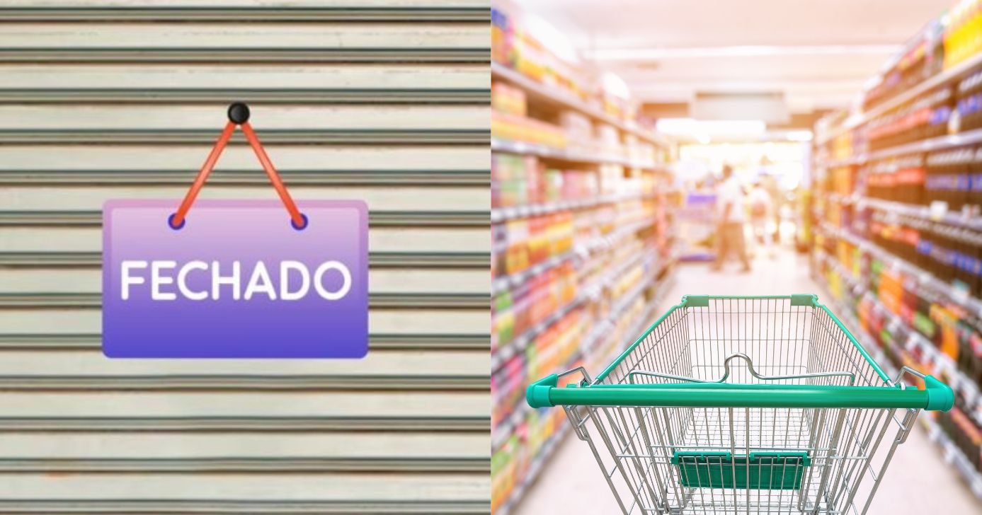 Ilustração mercado fechado (Fotos: Canva)