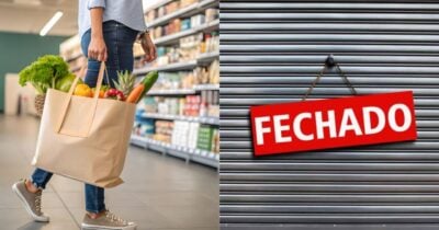 Ilustração supermercado fechado (Fotos: Canva)