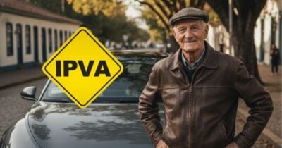 Ilustrações, carro, IPVA e senhor (Fotos: Montagem TV Foco / Freepik / GMN)