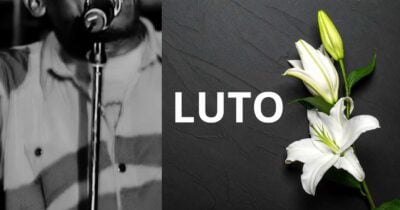 Cantor e imagem de luto (Fotos: Reproduções / YouTube / Canva)