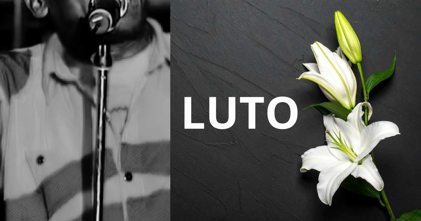 Cantor e imagem de luto (Fotos: Reproduções / YouTube / Canva)