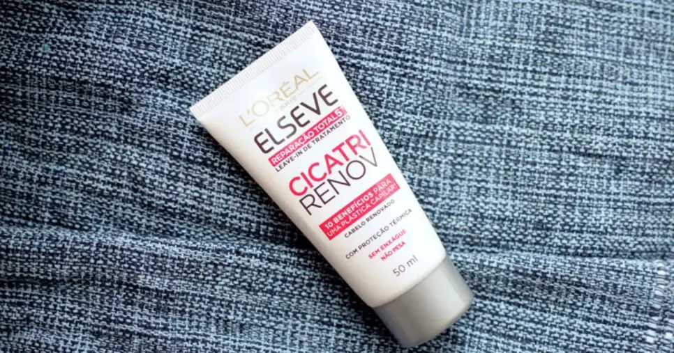 Leave-in Tratamento Plástica Capilar 10 em 1, Reparação Instantânea, Anti-frizz e Proteção Térmica, Cicatri Renov Reparação Total 5 Elseve L'Oréal Paris - Foto: Internet Leave-in Tratamento Plástica Capilar 10 em 1, Reparação Instantânea, Anti-frizz e Proteção Térmica, Cicatri Renov Reparação Total 5 Elseve L'Oréal Paris - Foto: Internet
