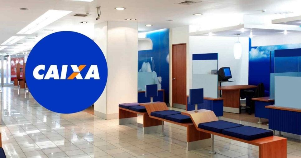 Logo Caixa e ilustração agência (Fotos: Reproduções / Internet / Canva)