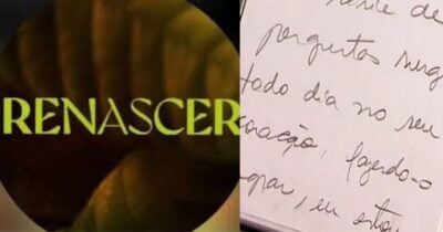 Logo da novela Renascer / Carta psicografada - Montagem: TV FOCO