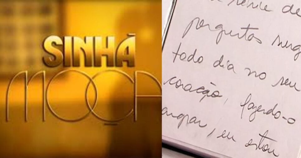 Logo de Sinhá Moça / Carta Psicografada - Montagem: TV FOCO