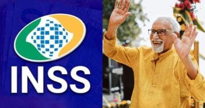 Logo do INSS e idoso (Fotos: Reproduções / Internet / Canva)