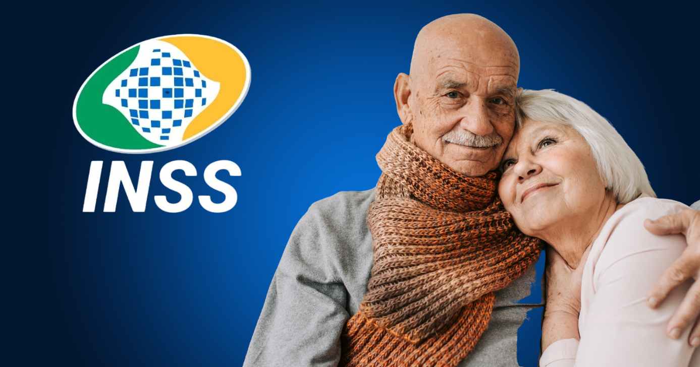 Logo do INSS e idosos (Fotos: Reproduções / Internet / Canva)