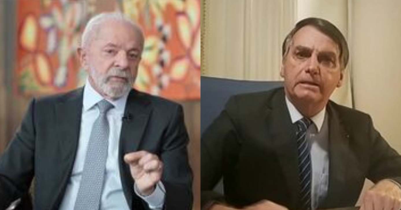 Luiz Inácio Lula da Silva e Jair Bolsonaro (Fotos: Reproduções / Globo)