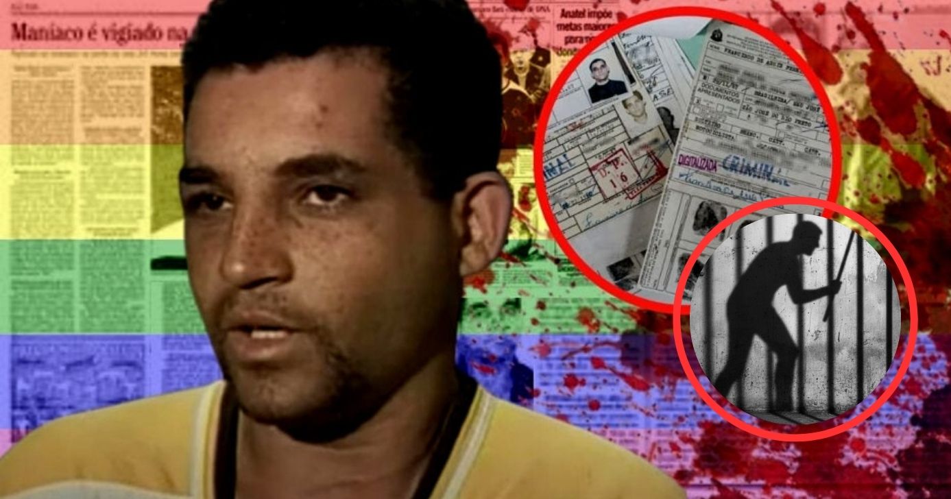 Revelações sobre realidade do Maníaco do Parque na cadeia chocam ainda mais (Foto Reprodução/Montagem/Tv Foco/Canva/G1/YouTube/Recortes de jornal do caso)