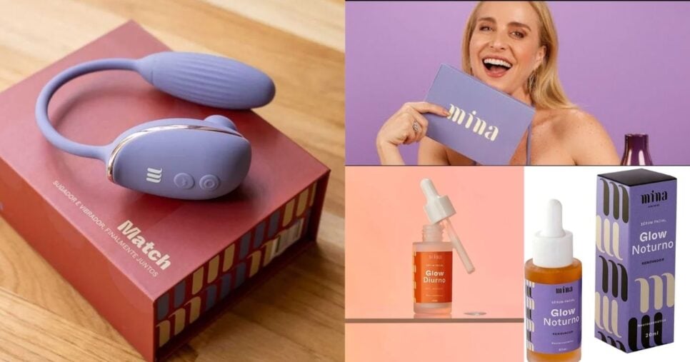 Mina Bem Estar tem como foco produtos voltados a sexualidade e bem estar da mulher (Foto Reprodução/Montagem/Instagram@minabemestar)