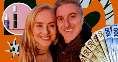 Luciano Huck e Angélica são sócios de uma marca voltada ao publico feminino (Foto Reprodução/Montagem/Lennita/TV Fovo/Canva/GMN/Instagram/@Angelicaksy/YouTube)