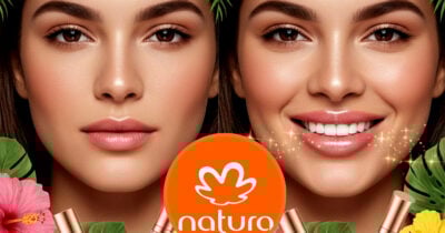 Descubra as linhas que aumentam seus lábios sem procedimento (Foto Reprodução/Montagem/Lennita/TV Foco/Natura/GMN)