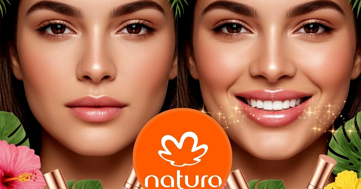 Descubra as linhas que aumentam seus lábios sem procedimento (Foto Reprodução/Montagem/Lennita/TV Foco/Natura/GMN)