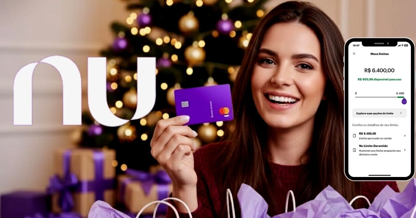 Saiba como aumentar seu limite no Nubank antes do natal (Foto Reprodução/Montagem/Lennita/TV Foco/Canva/GMN/Nubank)