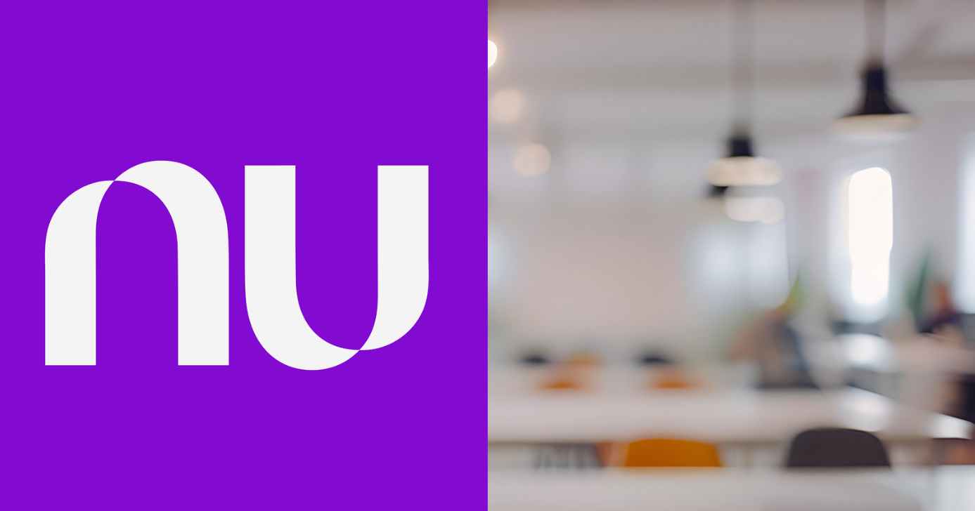 Nubank e escritório (Fotos: Reproduções / Internet / Canva)