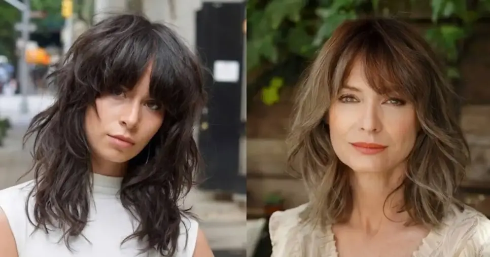 O corte Shaggy hair (Foto: Montagem/ TV Foco) O corte Shaggy hair (Foto: Montagem/ TV Foco)