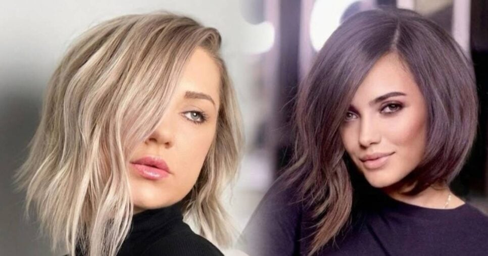 Ilustração O corte bob assimétrico