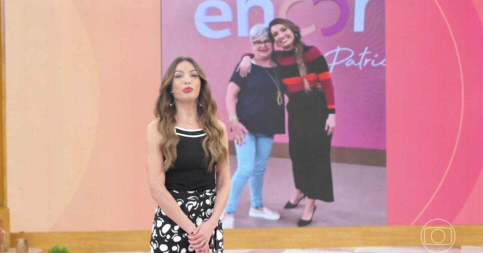 Patrícia Poeta e Sandra no Encontro (Foto: Reprodução / Globo)